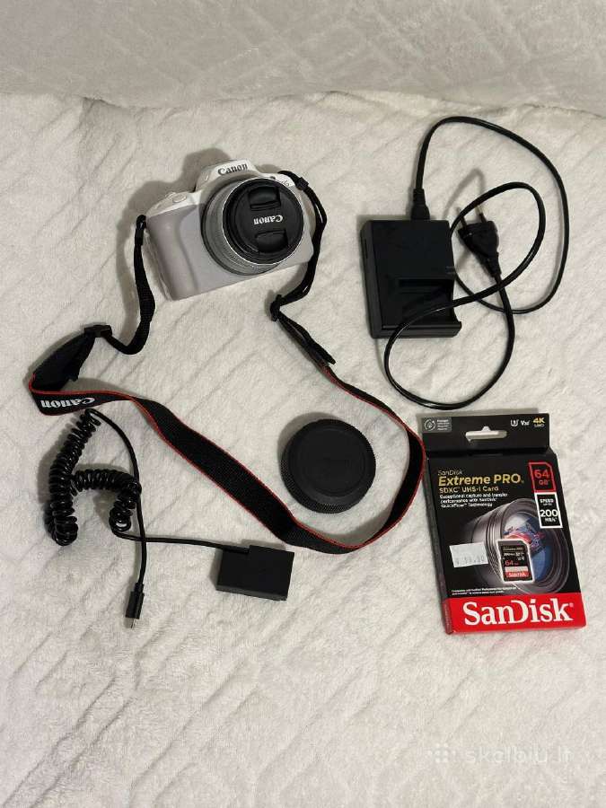 Canon EOS R50 White with 18-45mm kit lens - nuotraukos Nr. 2