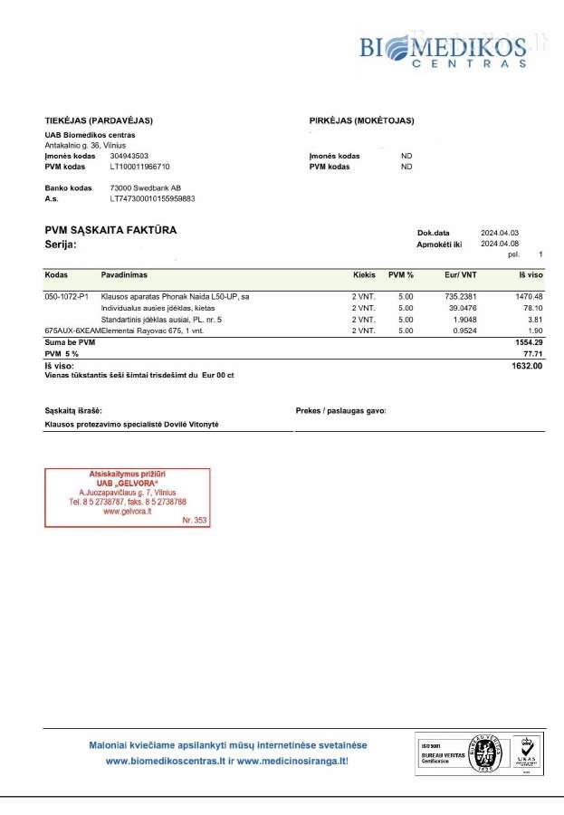 Klausos aparatas „Phonak Nada“ L50-up su priedais - nuotraukos Nr. 8