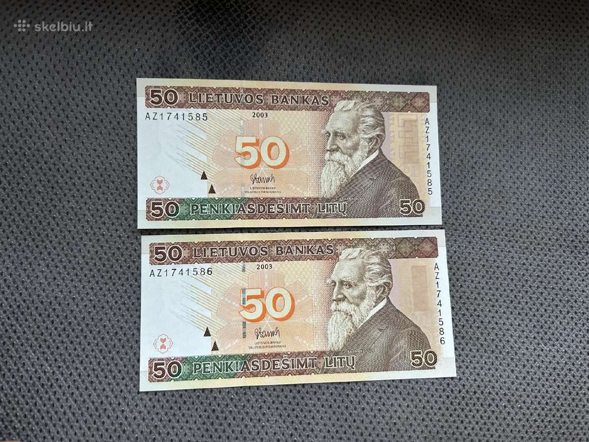 2003 m. 50 litų Az serija 2 vnt.