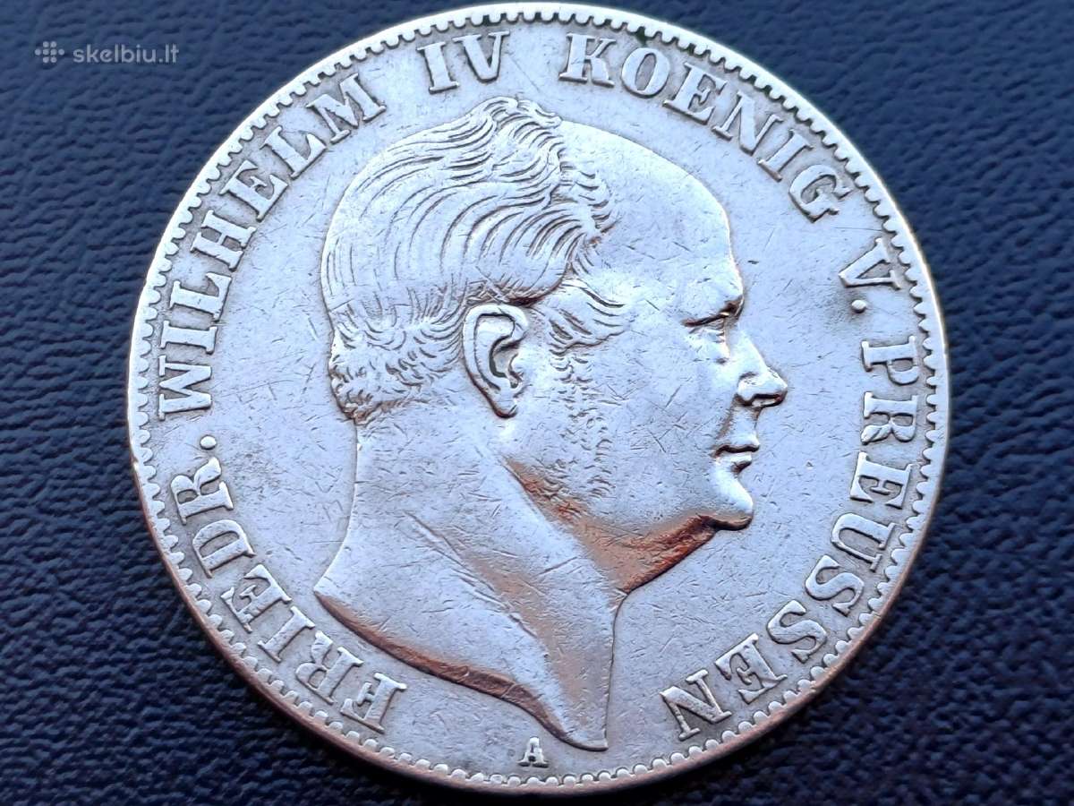 1 taleris 1859m. Prusija 18,52g. sidabras 900 - nuotraukos Nr. 2