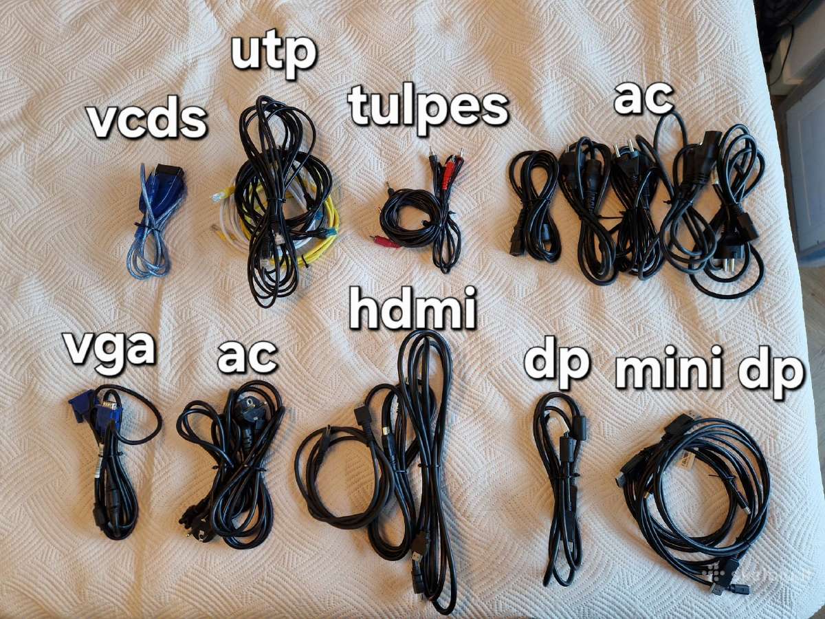 Hdmi, Dp, Mini Dp, Utp Cat5e, Ac, pakrovejas - nuotraukos Nr. 3