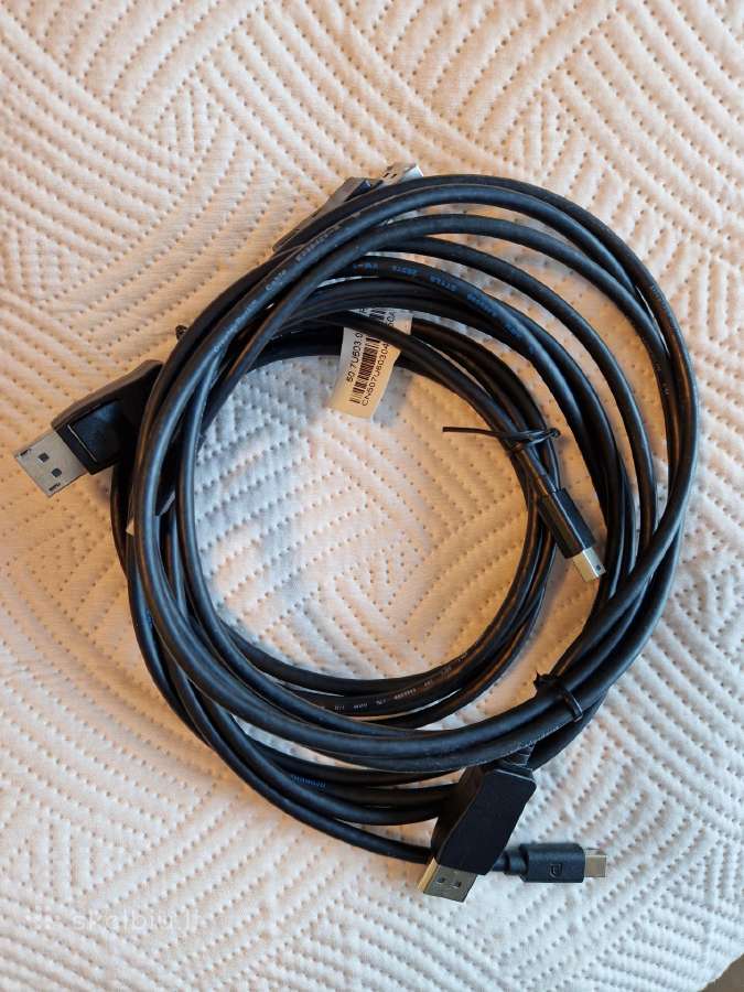 Hdmi, Dp, Mini Dp, Utp Cat5e, Ac, pakrovejas - nuotraukos Nr. 4