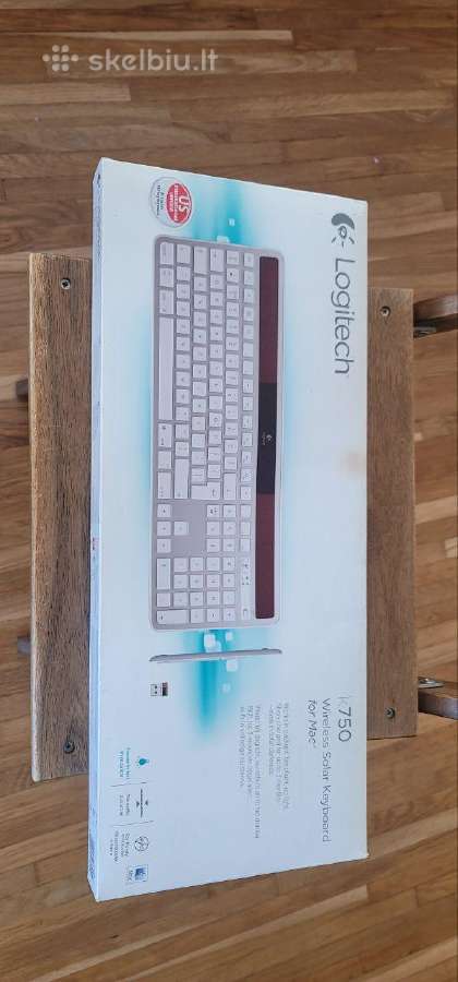 Logitech K750 Wireless Solar klaviatūra balta Mac - nuotraukos Nr. 2