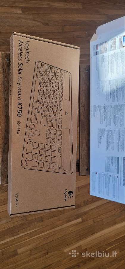Logitech K750 Wireless Solar klaviatūra balta Mac - nuotraukos Nr. 5