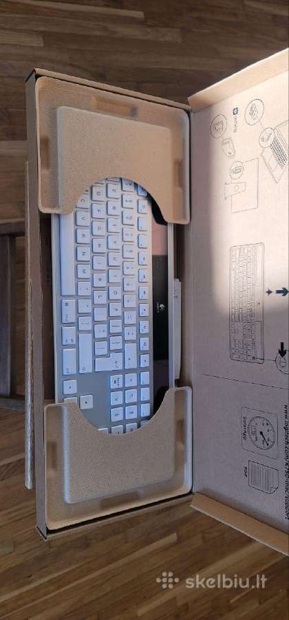 Logitech K750 Wireless Solar klaviatūra balta Mac - nuotraukos Nr. 7