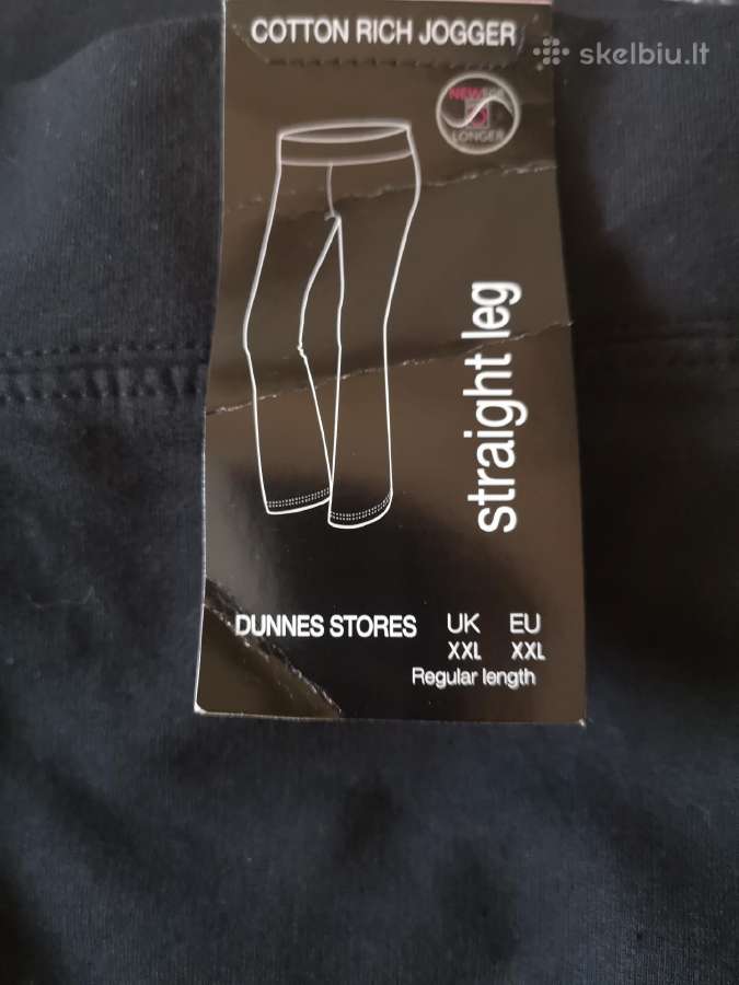 Dunnes naujos juodos tiesios sportinės kelnės - nuotraukos Nr. 4