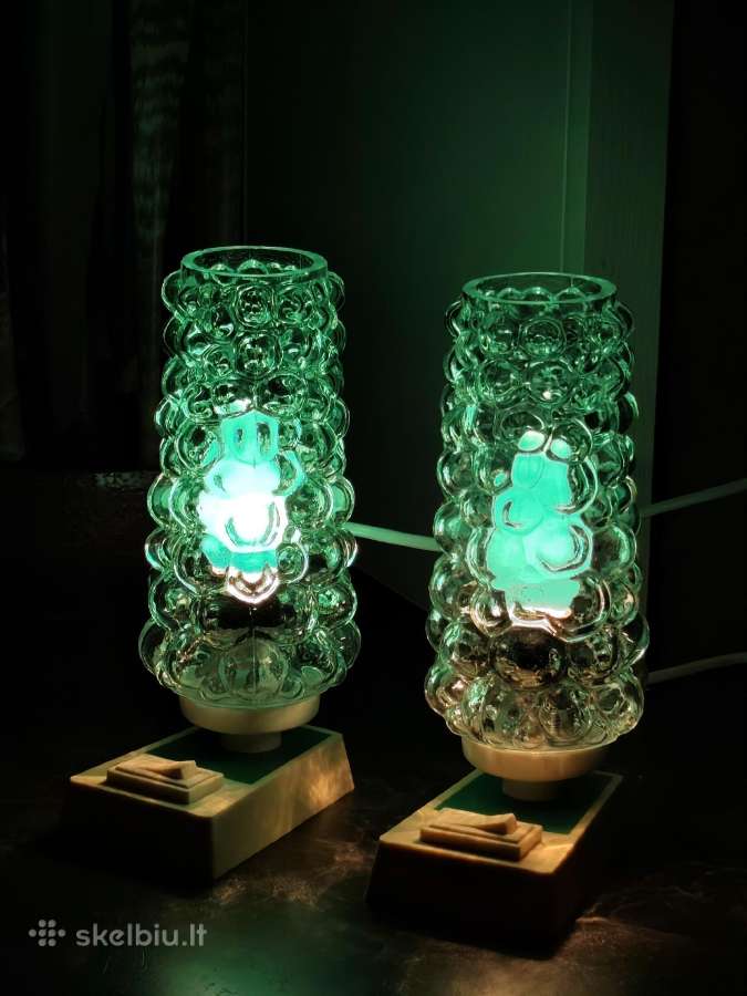 Vintažiniai "bubble glass" stiliaus šviestuvai - nuotraukos Nr. 2