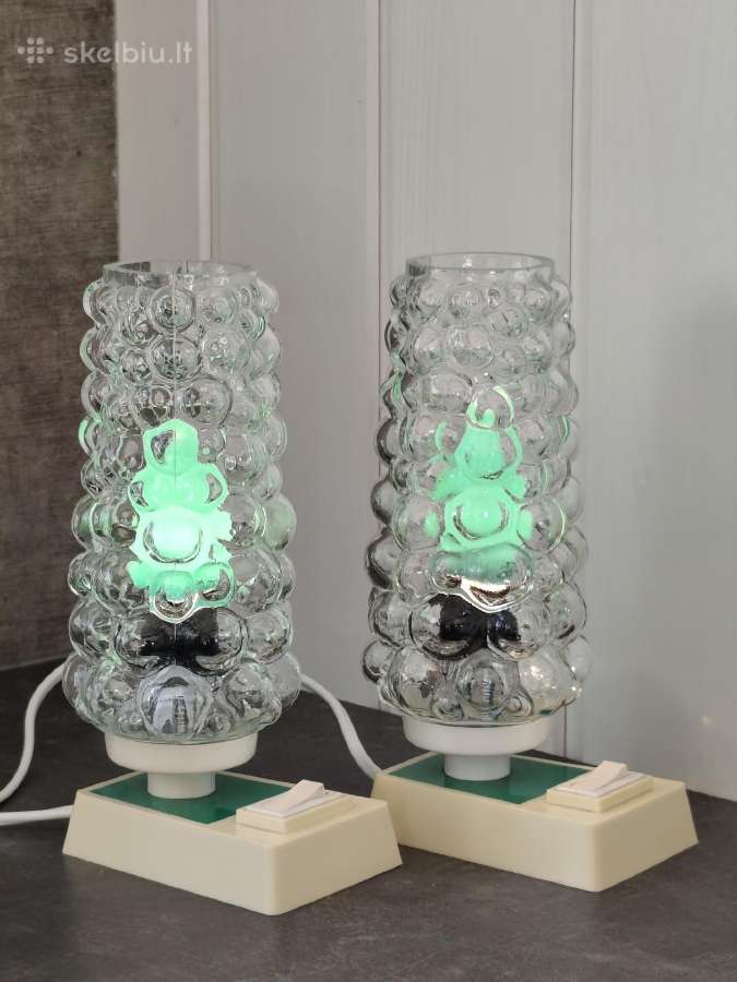 Vintažiniai "bubble glass" stiliaus šviestuvai - nuotraukos Nr. 5