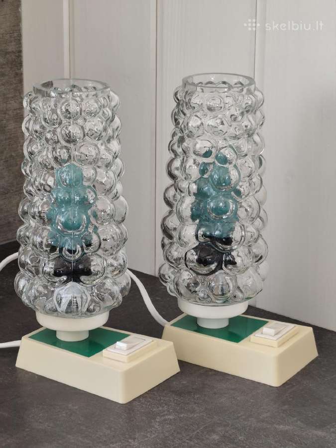 Vintažiniai "bubble glass" stiliaus šviestuvai - nuotraukos Nr. 6