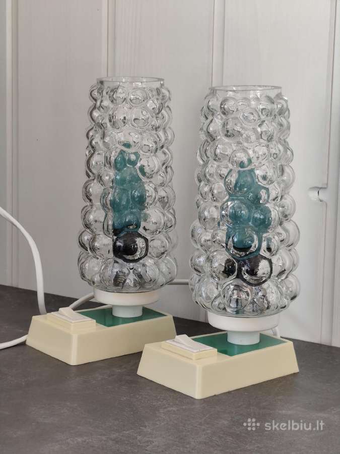 Vintažiniai "bubble glass" stiliaus šviestuvai - nuotraukos Nr. 7