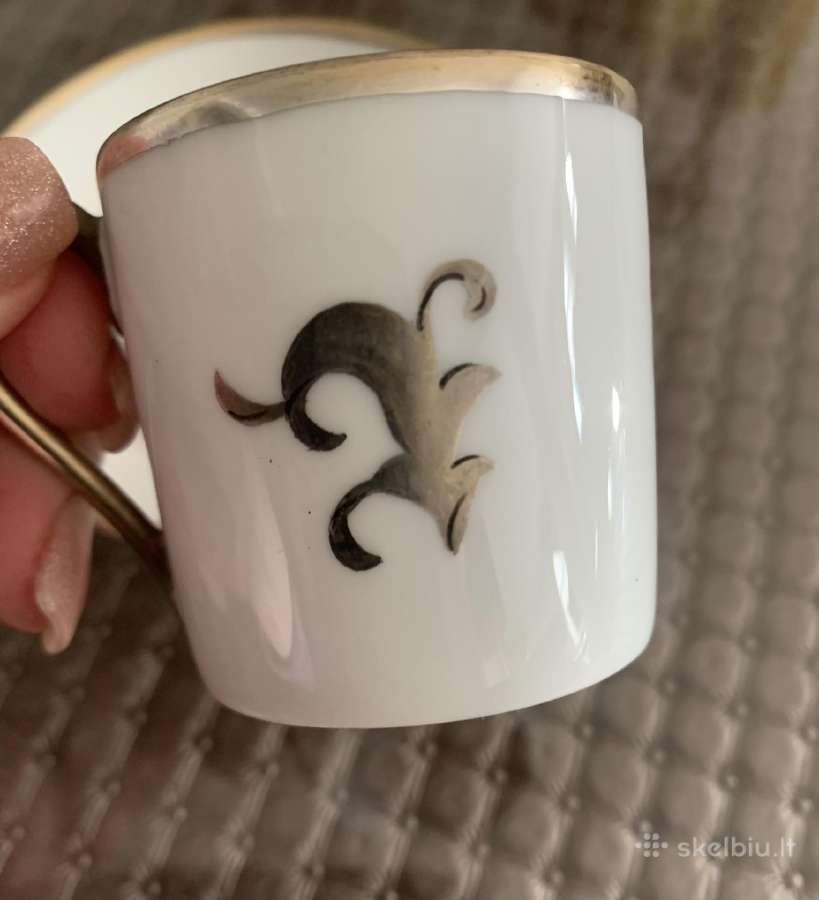 Vintažinis Espresso puodukas su lekštute - nuotraukos Nr. 5