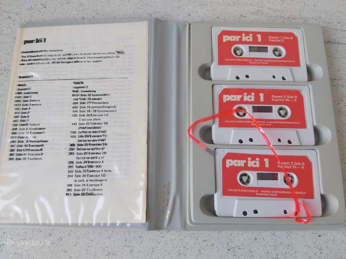 Norvegų kalbos mokymosi audio kasetės 3vnt. dėžutė - nuotraukos Nr. 2