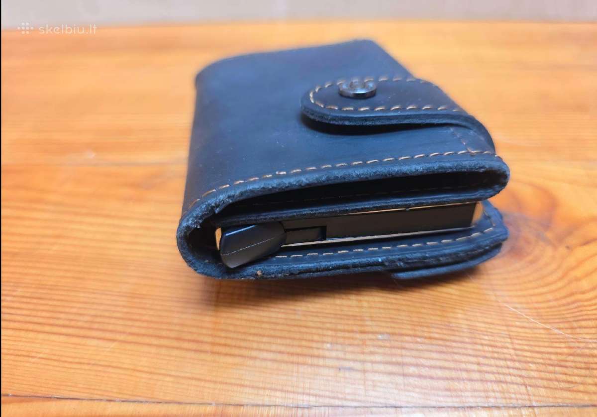 Odinė automatinė piniginė su Rfid apsauga - nuotraukos Nr. 3