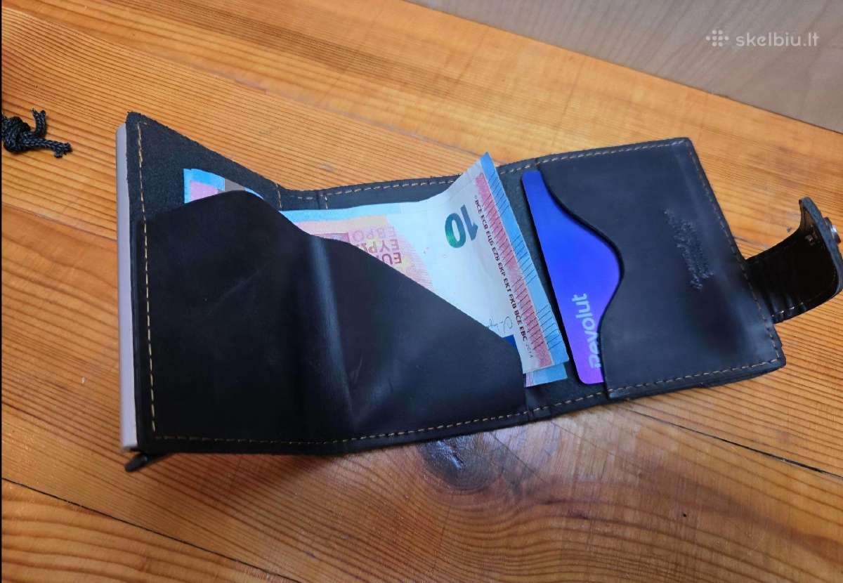 Odinė automatinė piniginė su Rfid apsauga - nuotraukos Nr. 8