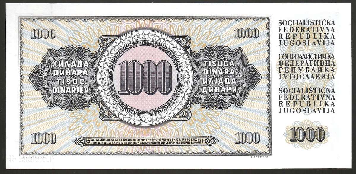 Jugoslavijos banknotai - nuotraukos Nr. 28