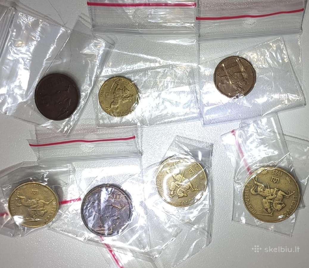 Senos Fr, Au, De, (Lt centai) monetos.