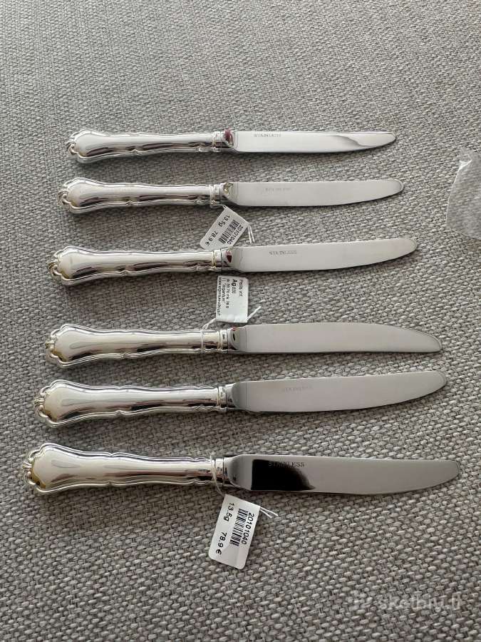 Sidabriniai peiliai, nauji. Komplekte 6vnt. Ag 830