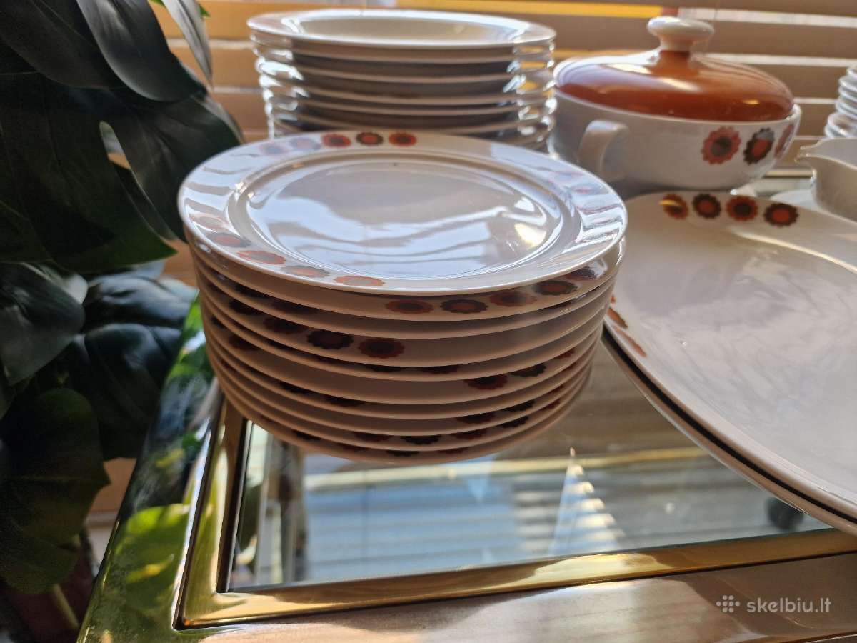Vintažinis mid century 70 dalių pietų servizas - nuotraukos Nr. 13