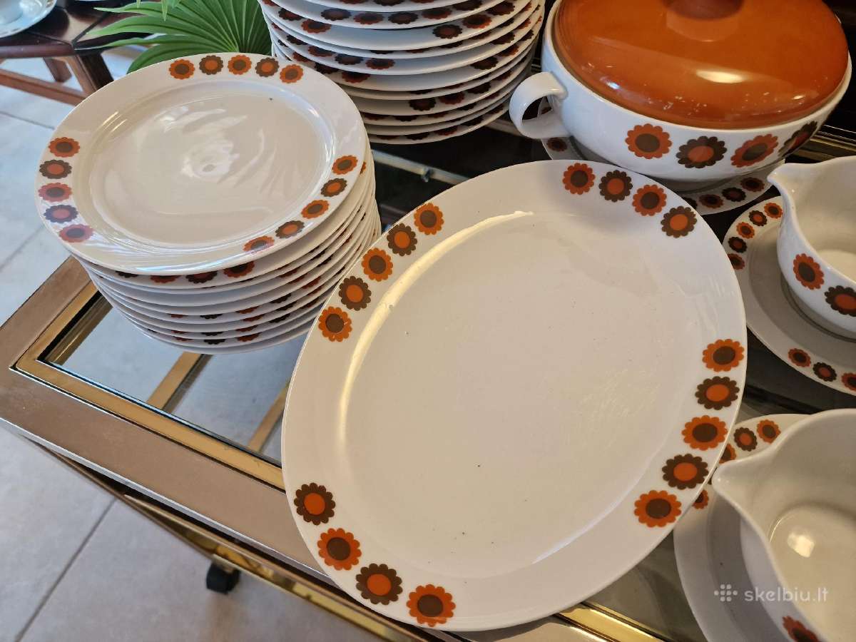 Vintažinis mid century 70 dalių pietų servizas - nuotraukos Nr. 17