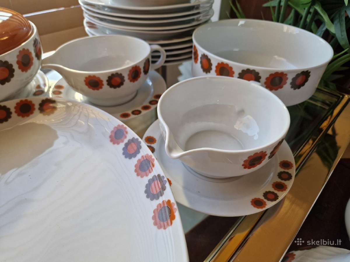 Vintažinis mid century 70 dalių pietų servizas - nuotraukos Nr. 27
