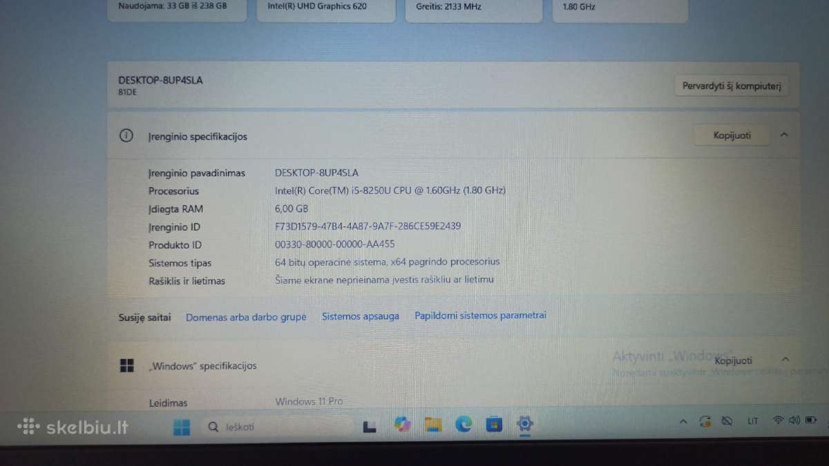 Lenovo ideapad 330 i5-8250u - nuotraukos Nr. 10