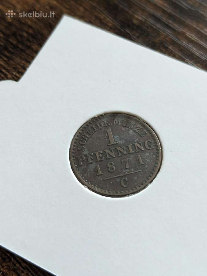 Prūsija 1 pfenigas, 1871 C