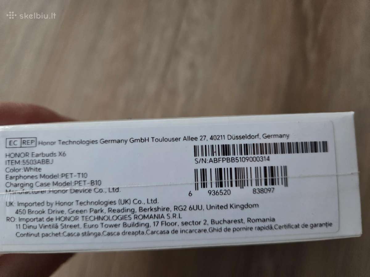Huawei Honor X6 Buds Lenovo E310 Earbuds Ausinės - nuotraukos Nr. 4