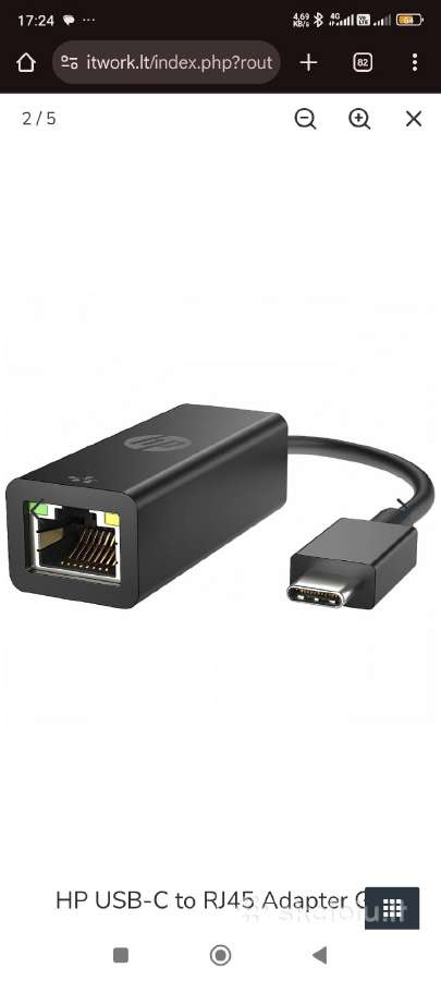 Hp originalus adapteris Type-c į Lan - nuotraukos Nr. 3