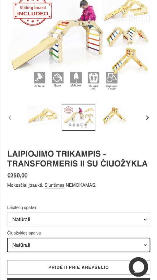 Laipiojimo. trikampis Montessori