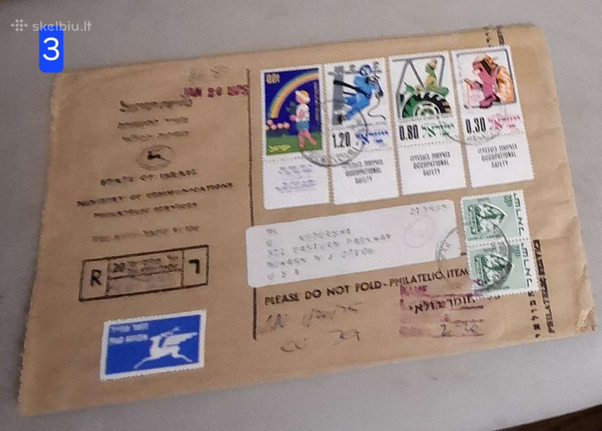 Kolekciniai Izraelio filateliniai registr. vokai - nuotraukos Nr. 5