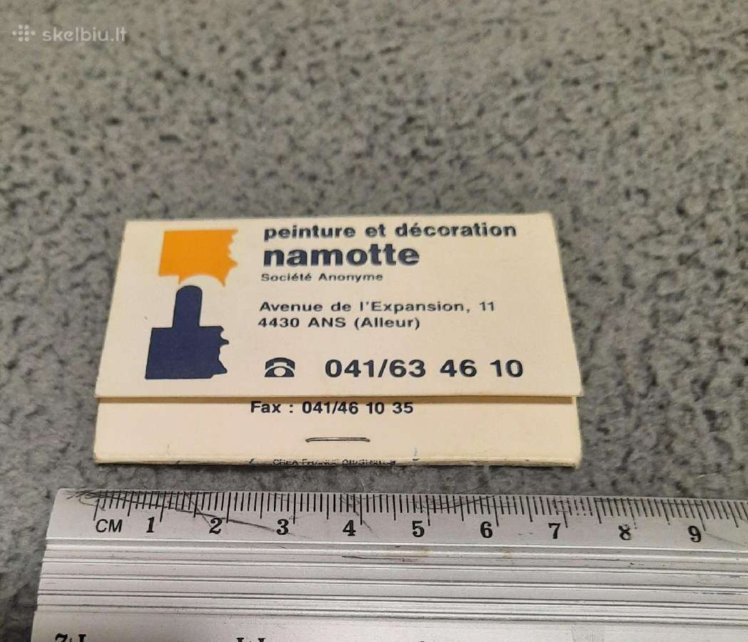 Rem. Degtukų dėžutė knygelė Namotte