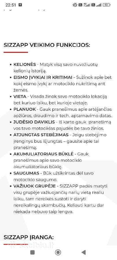 Sizzapp 4G Apsaugos sistema - nuotraukos Nr. 3