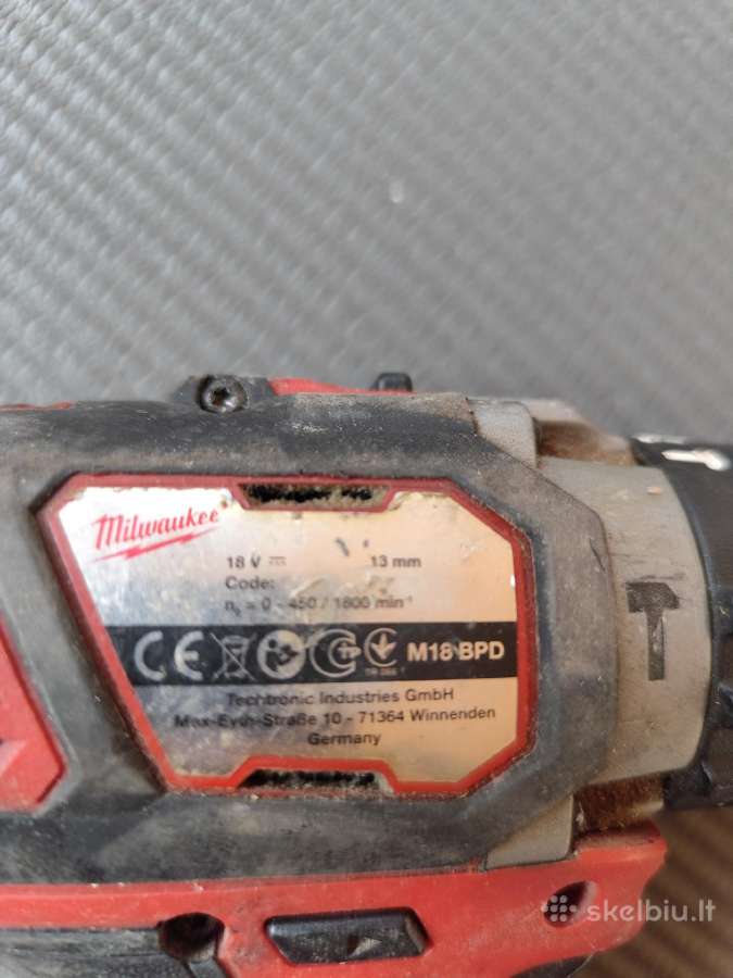 Milwaukee M18 Bpd suktukas - nuotraukos Nr. 3