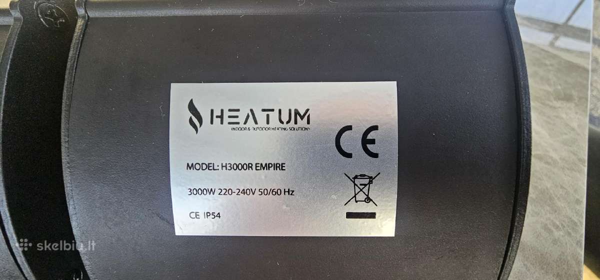 Infraraudonųjų spindulių šildytuvas Heatum H3000r - nuotraukos Nr. 6