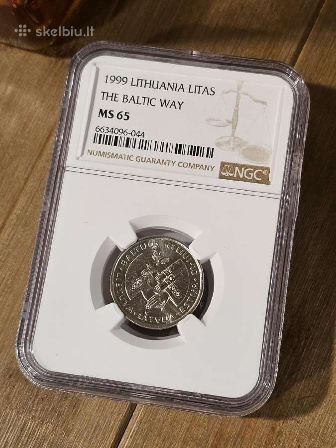 Ngc 1 litas Baltijos kelias 1999 Ms65