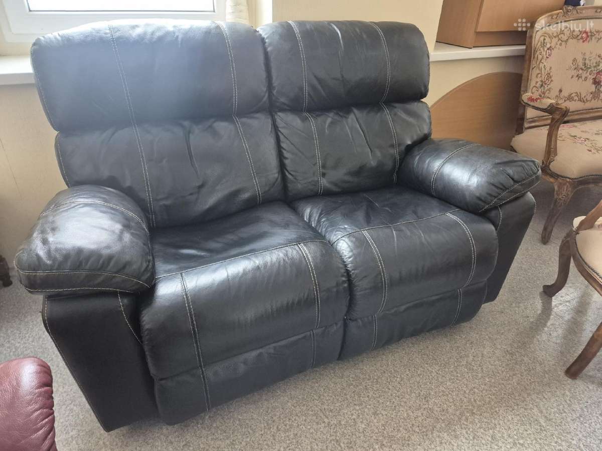 Moderni, odinė reglainer sofa už gerą kainą - nuotraukos Nr. 2