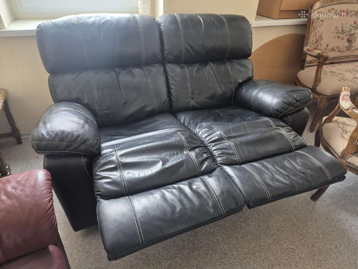 Moderni, odinė reglainer sofa už gerą kainą - nuotraukos Nr. 3