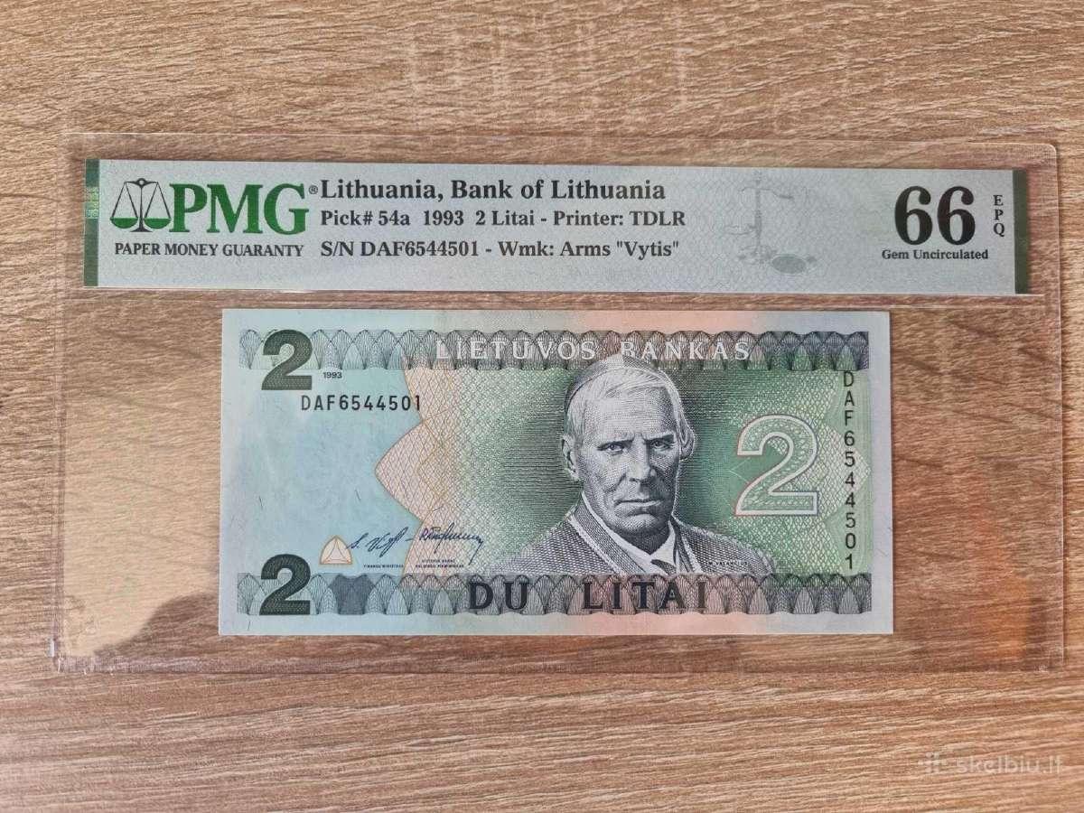 Banknotai 2 Litai ir 10 litų - nuotraukos Nr. 4