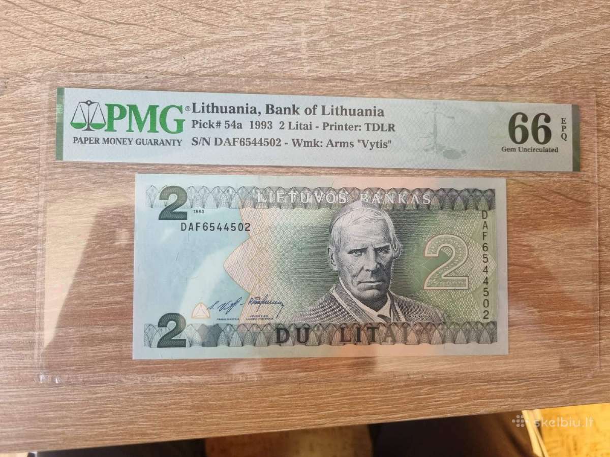 Banknotai 2 Litai ir 10 litų - nuotraukos Nr. 13