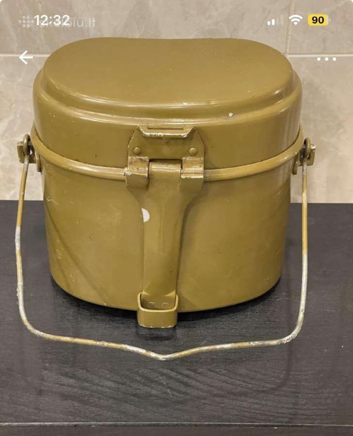 Militaristiniai: dėklas, puodas, gertuvė,dujokaukė - nuotraukos Nr. 7