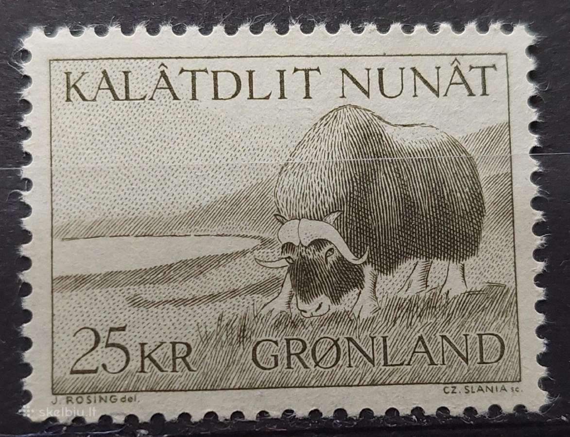 Grenlandija 1969 jautis , švarus, Michel 74