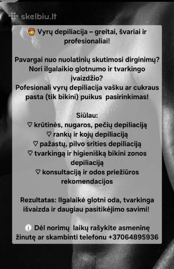 Depiliacija Vyrams Ir Moterims - nuotraukos Nr. 3