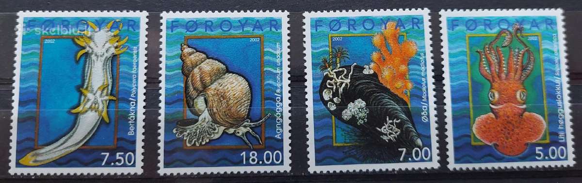 Farerų salos 2002 jūros fauna, švarus, Michel 417