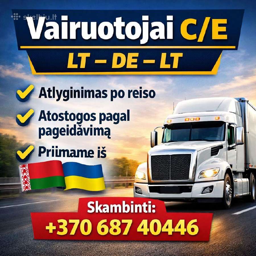 Darbas Tolimųjų Reisų Vairuotoju