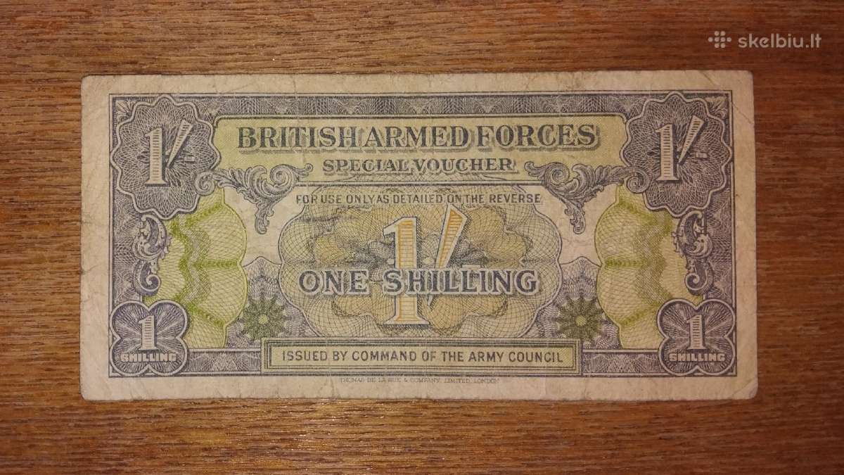 Anglijos 1 šilingo banknotas
