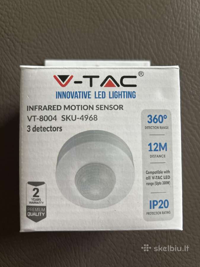 Naujas infrared judesio jutiklis V-tac 360