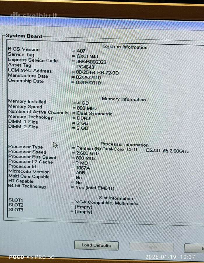 Dell Gxcln4j Optiplex 380 - nuotraukos Nr. 2