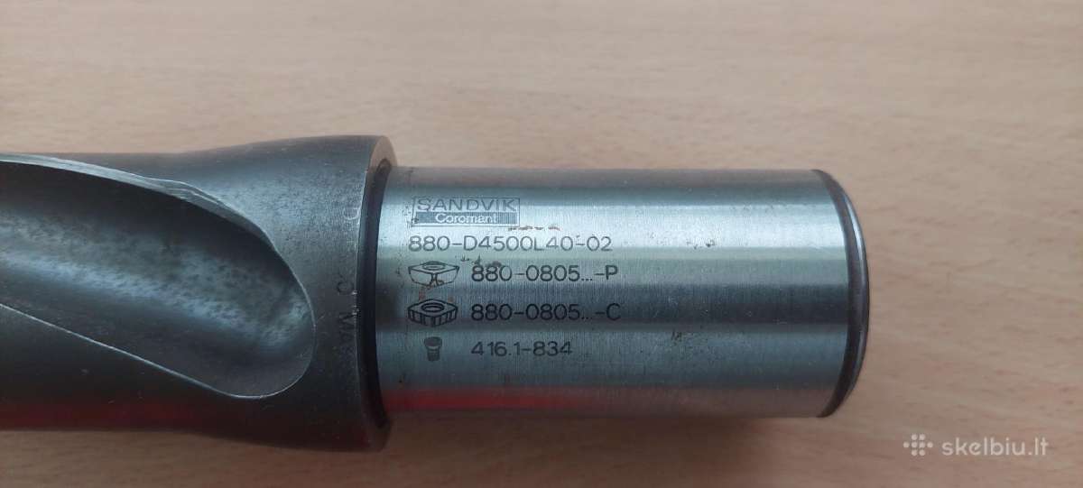 45mm sandvik grąžtas su plokštelėm - nuotraukos Nr. 2