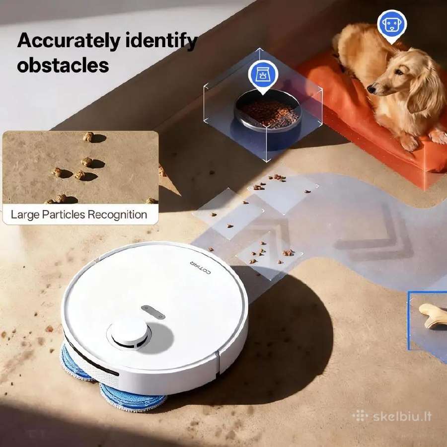Sukančiomis šluostėmis plaunantis robotas siurblys - nuotraukos Nr. 5