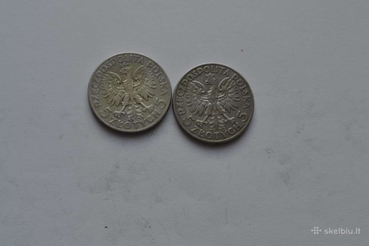 5 zlotai 1932,1933 m.